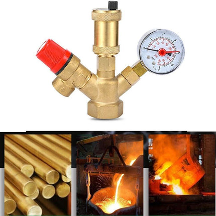 Water pressure regulator DN25 Pressure regulator Brass boiler valve set.