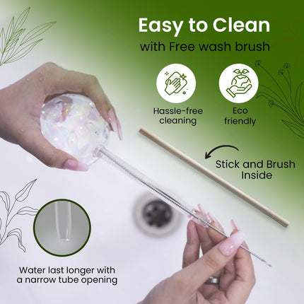 Iridescent self-watering balls, glass rainbow plant watering balls, self-watering planter insert, automatic indoor plant watering, plant watering devices, plant watering balls, watering ball.
