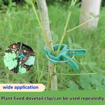 40 pieces plant clips, garden clips, plant clips, reusable tomato clips, multifunctional rattan plant clips, rose clips, sturdy cucumber clips, orchid clips, plant support, adjustable clips, green (20 large and 20 small).