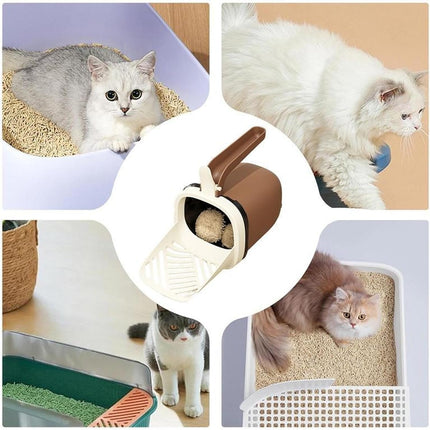 Cat Litter Scoop - Large Capacity - Cat Litter Scoop and Cat Poop Box 2-in-1 - Cleaning Tool - 1 Pack.