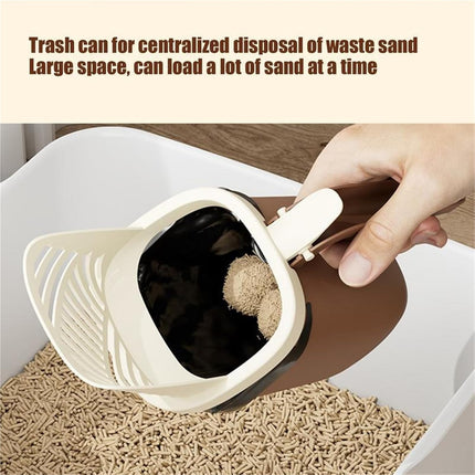 Cat Litter Scoop - Large Capacity - Cat Litter Scoop and Cat Poop Box 2-in-1 - Cleaning Tool - 1 Pack.
