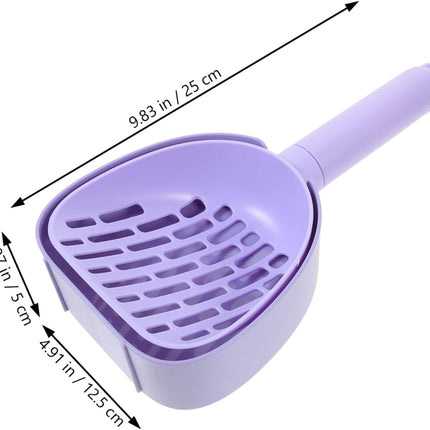 Cat Litter Scoop - Multifunctional - With Foot - Poop Picker - Purple - 1 Pack.