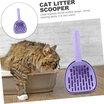 Cat Litter Scoop - Multifunctional - With Foot - Poop Picker - Purple - 1 Pack.