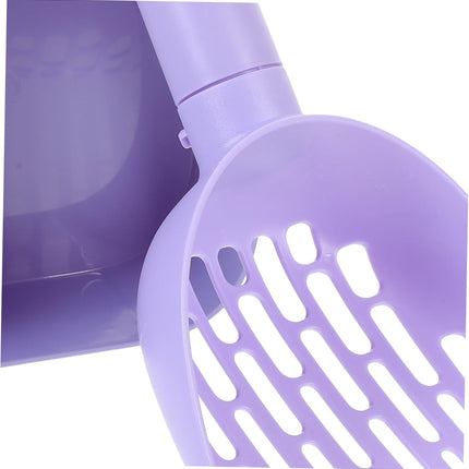 Cat Litter Scoop - Multifunctional - With Foot - Poop Picker - Purple - 1 Pack.