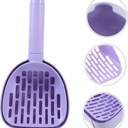 Cat Litter Scoop - Multifunctional - With Foot - Poop Picker - Purple - 1 Pack.