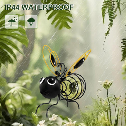 Hanging Bee Sun Garden Light Outdoor Decoration, Outdoor Statues, Figure Lighting Decorations for patio, balcony, garden ornament, housewarming (1 piece).