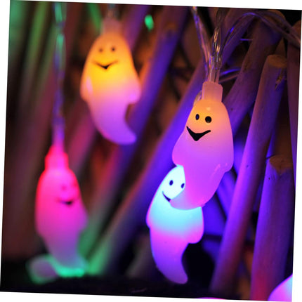 pc. LED Ghost String Light for Halloween Lights, USB Powered, Flashing Modes, Decorative Lighting for Home Parties and Events.