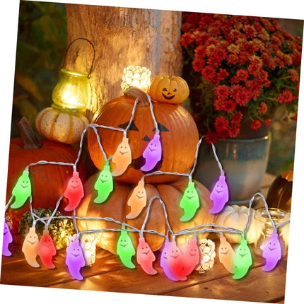 pc. LED Ghost String Light for Halloween Lights, USB Powered, Flashing Modes, Decorative Lighting for Home Parties and Events.