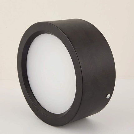Recessed LED wall downlight with black aluminum lighting accessories and acrylic shade for ceiling lamps, professional, 6W, 4000K warm white light, IP42 waterproof, black, integrated.