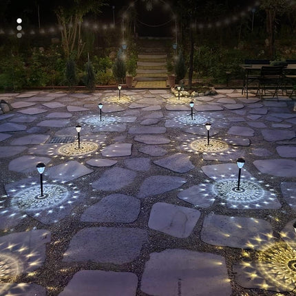 Solar Powered Outdoor Lamp - Waterproof - LED Ground Lamp - 1 Pack.