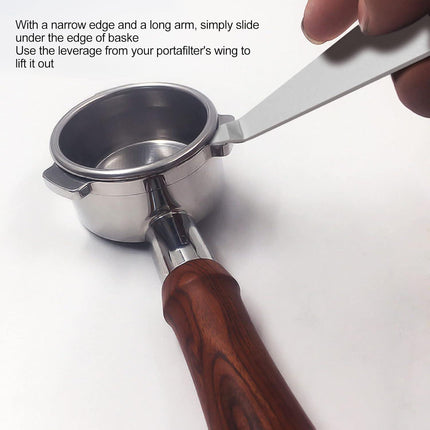 Coffee Portafilter Basket Remover Stainless Steel Powder Cup Disassembly Cleaning Pry Tool Coffee Machine Accessories.