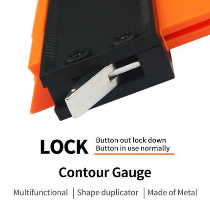 Contour irregular shape ruler contour gauge copy ruler with lock woodworking measurement shape ruler arc ruler, 10 inch.