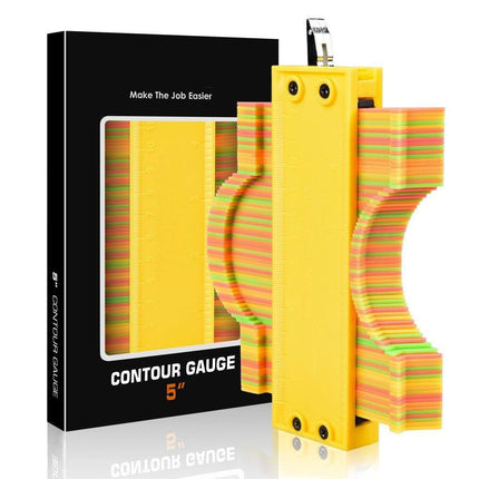 Contour irregular shape ruler contour gauge copy ruler with lock woodworking measurement shape ruler arc ruler, 5 inch.