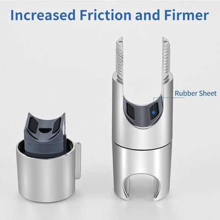 Shower Head Holder - Adjustable and Removable Bracket - For 19-25 mm Connection - Chrome Finish.