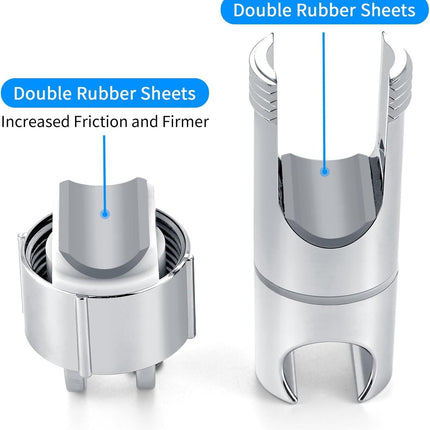 Shower Head Holder - Universal 16-27mm Connection - Adjustable Height - 360 Degree Rotatable.