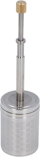 Coffee and Tea Maker, Stainless Steel Plunger Coffee Egg Maker, Spring-Driven Strainer Reusable Coffee Brewing Plunger Filter.