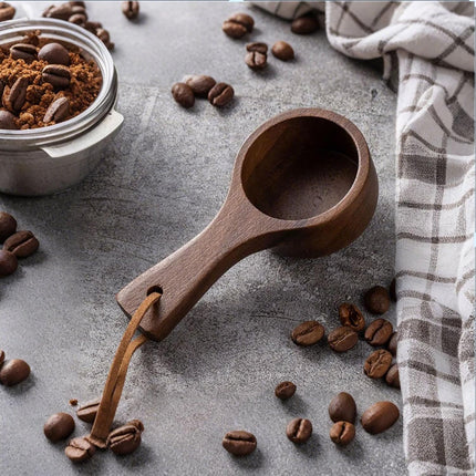 Wooden Coffee Measure Cup - Coffee Measuring Cup, Wooden Coffee Tools, Wooden Coffee Measure Cup | Natural Wooden Coffee Measure Cup, Luxury Spoon Tool with Long Handle, AC.