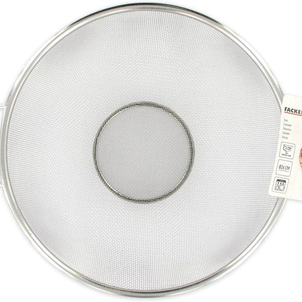 Fackelmann sieve Ø 26 cm, colander made of stainless steel, fine-mesh sieve with handles as a perfect kitchen accessory and kitchen helper in your kitchen, dishwasher safe (Color: silver), Quantity: 1.