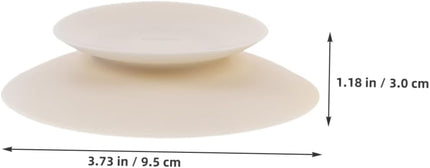 Ciieeo 8 Pieces Suction Cups for Tableware Double-Sided Suction Cups Non-Slip Silicone Suction Cups Mounting Mats for Tableware for Plate, Bowl, Dish, Mug.
