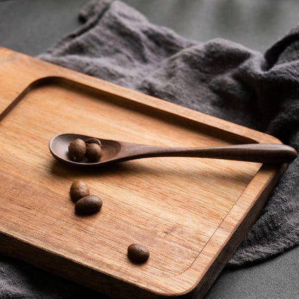 Guihydur 2 x coffee set, wooden, tray for serving food, coffee, tea set, table decoration, accessories C.