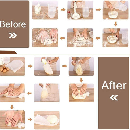 Silicone Kneading Bags, Non-Stick Kneading Bags, Dough Bags, Mixing Bags, Baking Tools, Kitchen Supplies for Making Pastry, Bread, Pizza.
