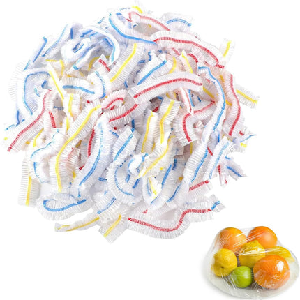 100 pieces food covers plastic stretch, food covers reusable food storage bags kitchen supplies for fruit/vegetables/meat/food.