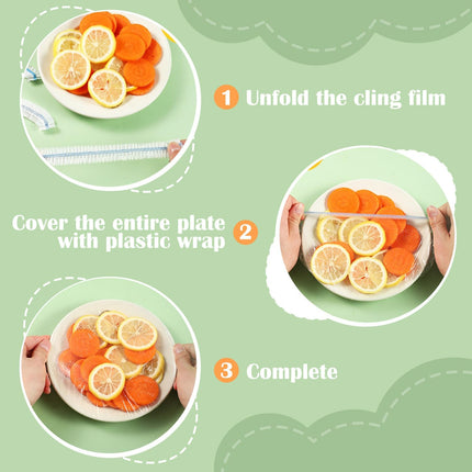 100 pieces food covers plastic stretch, food covers reusable food storage bags kitchen supplies for fruit/vegetables/meat/food.