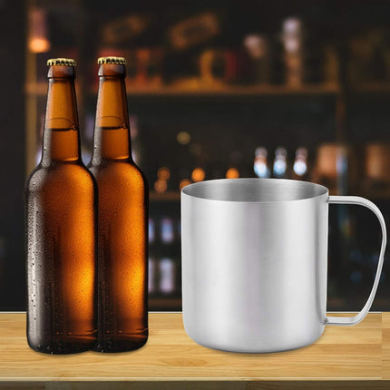 Sanding Beer Mug Stainless Steel Outdoor Water Cup Coffee Cup Home Kitchen Supplies.