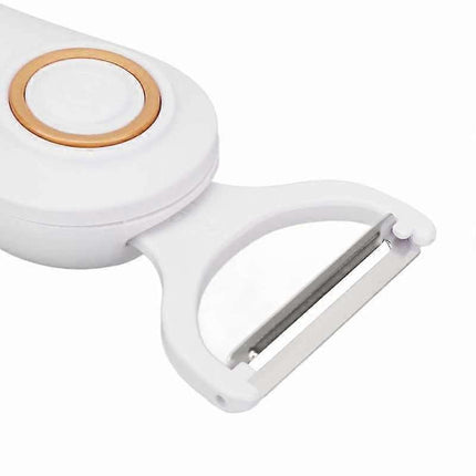 Electric Peeler, Portable USB Rechargeable Fruit and Vegetable Peeler with 3 Cutting Heads, Home Kitchen Tool.