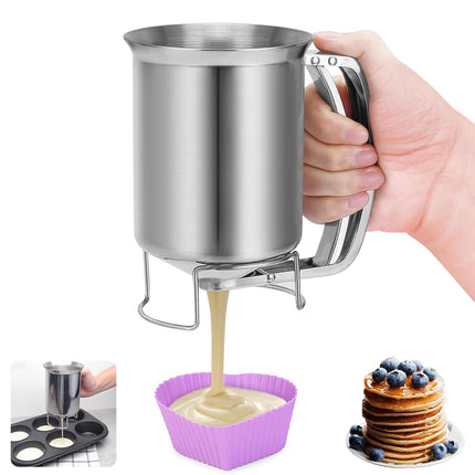 Batter Pourer - 900 ml With Squeeze Lever - Kitchen Aid For Cake And Pie.