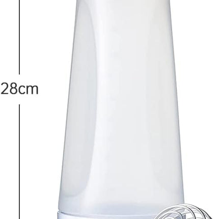 Squeeze bottle for batter - pancakes and waffles - with mixing ball.