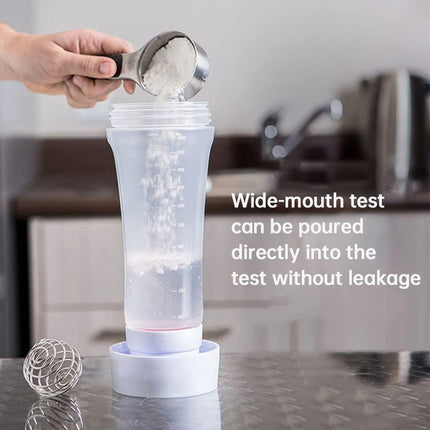 Squeeze bottle for batter - pancakes and waffles - with mixing ball.