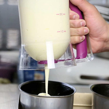 Dough Dispenser - For Filling and Decorating - Pancakes and Donuts - With Measuring Cup.