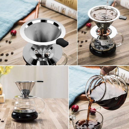 Coffee Filter - Reusable Stainless Steel Filter - Paper-Free - For Manual Coffee.
