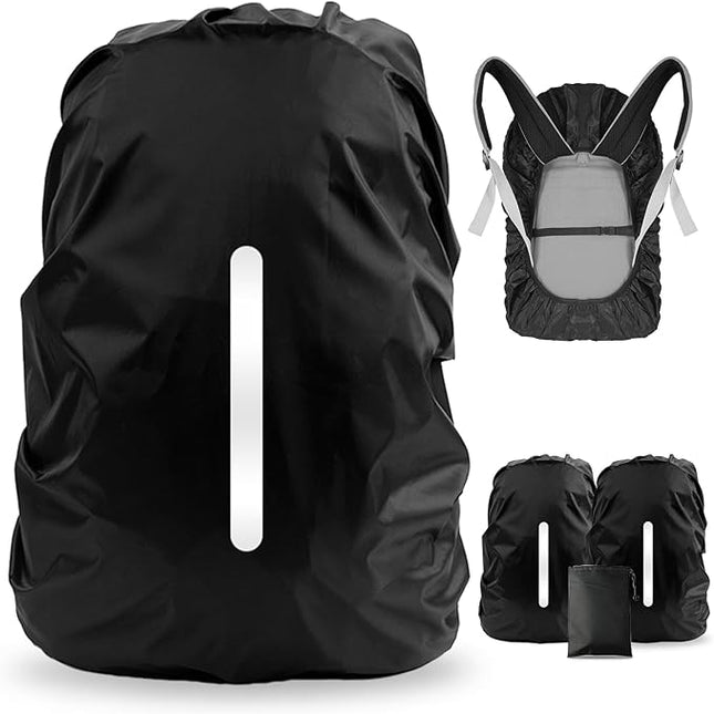 Backpack Cover - Waterproof and Reflective Protection - For Cycling and Hiking - 35 Liters.