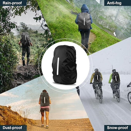 Backpack Cover - Waterproof and Reflective Protection - For Cycling and Hiking - 35 Liters.