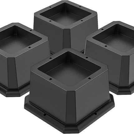 Furniture Risers 2 Inch Bed Risers Heavy Duty Adjustable Bed Lifts for Dorm Rooms Tables Desk Chair Leg Extenders 4-Pack Black.