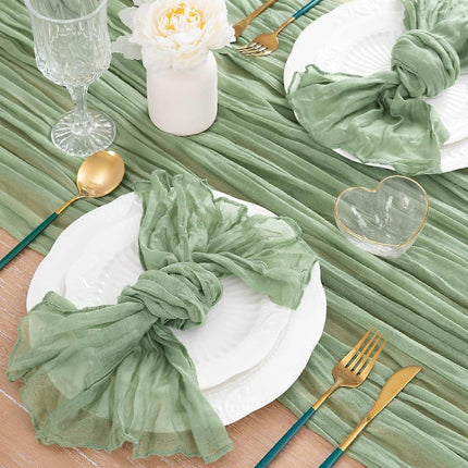18 Pieces Cheesecloth Napkins, Cloth Thanksgiving Dinner Napkins, Boho Gauze Cotton Napkins 20x20" for Wedding, Bridal, Baby Shower, Fall Table Decorations.