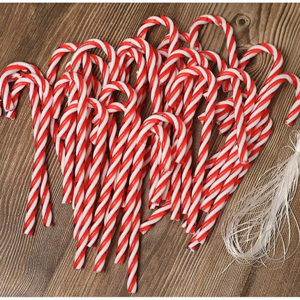 Christmas Decorations - 32 Pieces of Christmas Candy Canes - Red Christmas Hangers - Approx. 15 cm - For Christmas Tree and Interior.