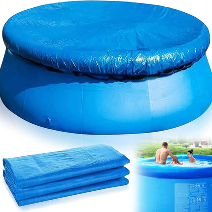 Swimming pool cover - Round pool cover - For above-ground pools - Waterproof and dustproof protective cover - For inflatable pools -8ft.