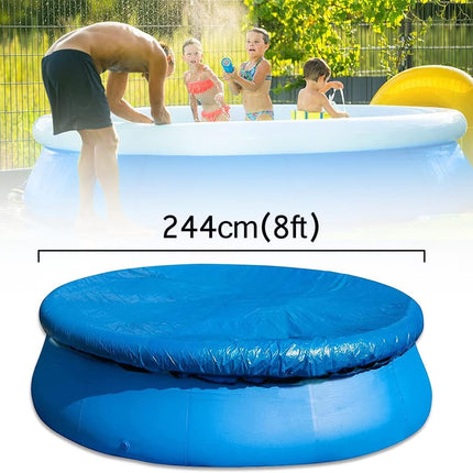 Swimming pool cover - Round pool cover - For above-ground pools - Waterproof and dustproof protective cover - For inflatable pools -8ft.