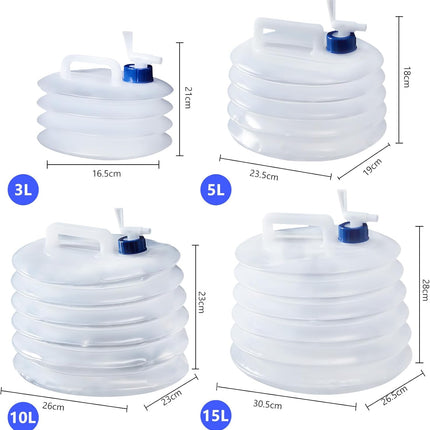 Collapsible Bucket - Collapsible Water Container - Portable & BPA Free Water Tank - Kettle - Bucket - Suitable for Caravan, Camping, Hiking, BBQ, Travel, Outdoor Use - 5L.