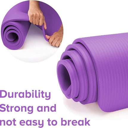 Yoga Mat - Unisex - Non-slip Thick Foam Fitness Exercise Mat - With Portable Strap - Lightweight Home Fitness Equipment - Suitable for Yoga, Pilates, Stretching, Gymnastics Training and Camping.