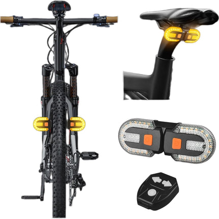 LED Bicycle Rear Light - with Turn Signal - Split Bicycle Rear Light - Bicycle Indicator Light USB Rechargeable - Suitable for Bicycles, Warning for Bicycle Safety Bicycle Light 5 Modes.