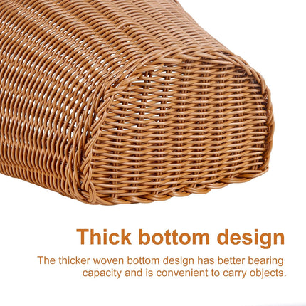 Bicycle basket - D-shaped bicycle basket for the handlebars - Storage box for the handlebars - Woven plastic - With 2 adjustable straps.