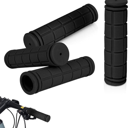 Bicycle handlebar covers - Soft rubber - Anti-slip - Black Bicycle handlebar - Universal handlebar covers - Suitable for bicycles - 2 pairs.