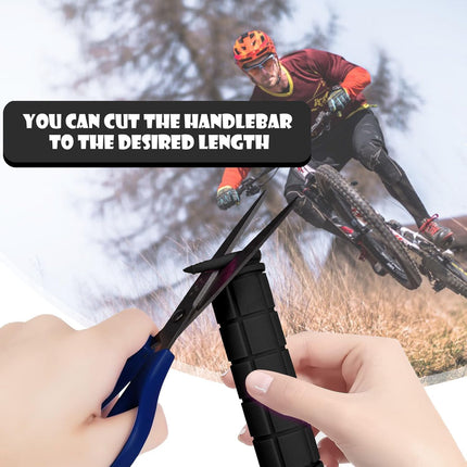 Bicycle handlebar covers - Soft rubber - Anti-slip - Black Bicycle handlebar - Universal handlebar covers - Suitable for bicycles - 2 pairs.