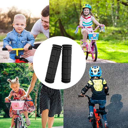 Bicycle handlebar covers - Soft rubber - Anti-slip - Black Bicycle handlebar - Universal handlebar covers - Suitable for bicycles - 2 pairs.