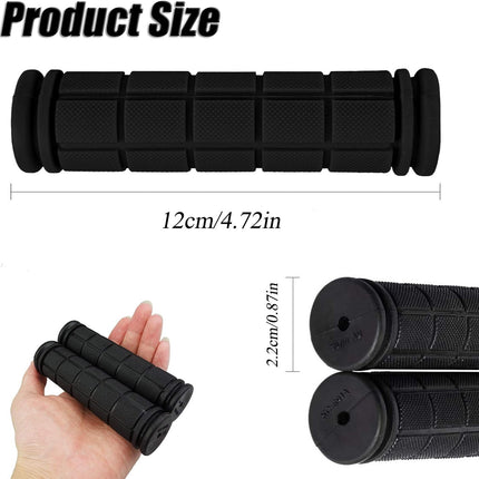 Bicycle handlebar covers - Soft rubber - Anti-slip - Black Bicycle handlebar - Universal handlebar covers - Suitable for bicycles - 2 pairs.