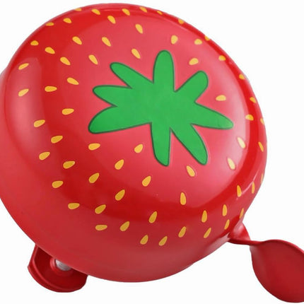 Bicycle bells - Metal bicycle bells for children and adults - Suitable for toddler bikes, scooters - Strawberry bicycle bells.